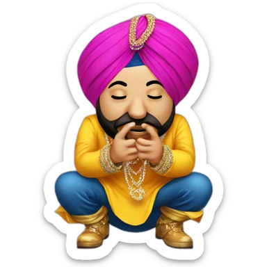 Daler mehndi puking sticker