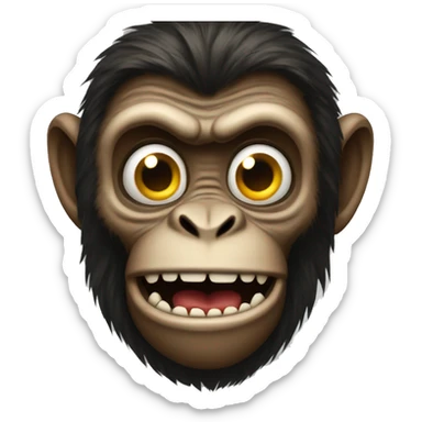 Scary monkey sticker