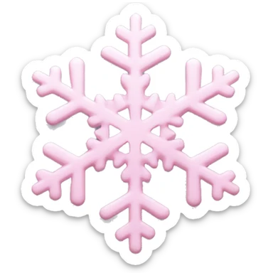 pastel pink snowflake  sticker