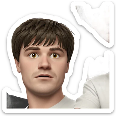 boys with short hair sticker