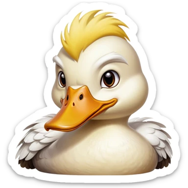 angry duck  sticker