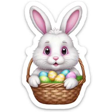 Easter bunny sticker