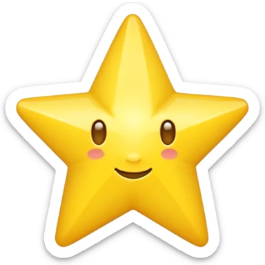 Yellow star 3d sticker