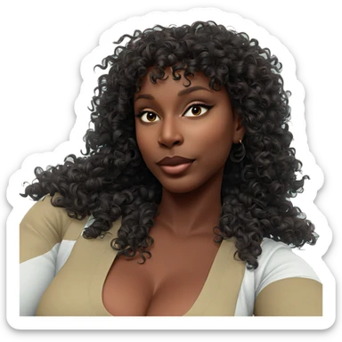 dark beauty with curves sticker