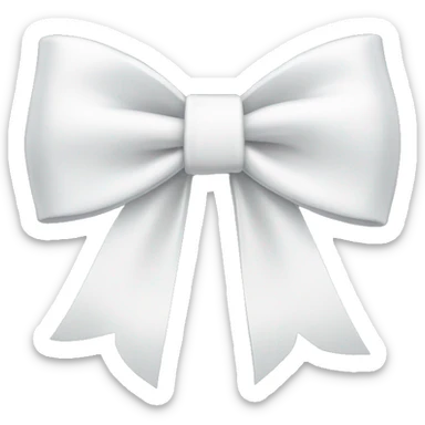 white bow sticker