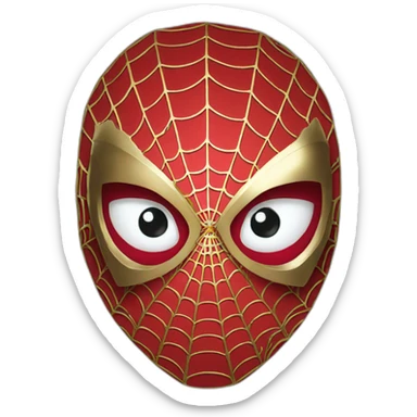 gold spiderman eoji sticker