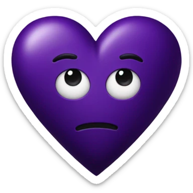 Dark Purple Heart sticker