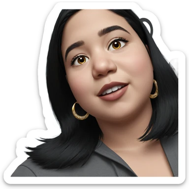 black haired boy with earrings sticker