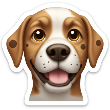 dog whit brown dots  sticker