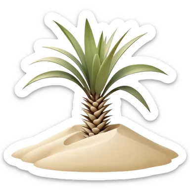 generate realistic detailed yucca in 3d style with sand  sticker
