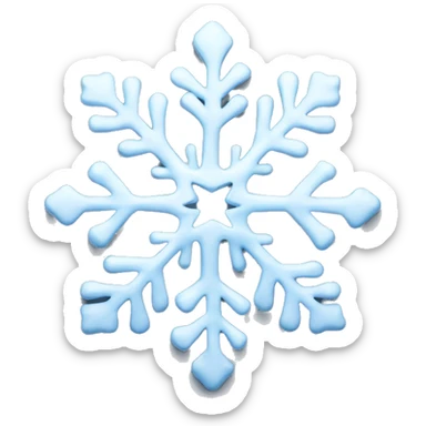 Melting snowflake sticker