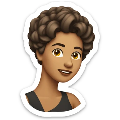 Pelirroja crespa  sticker