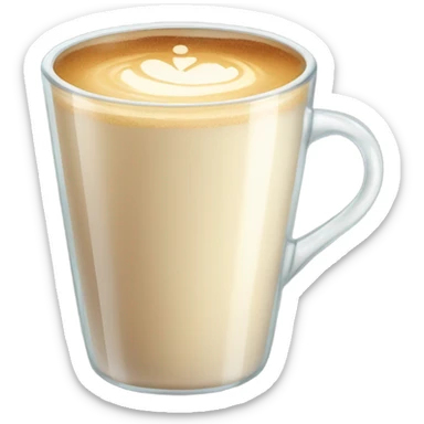 raf coffee in a glass cup light cream color sticker