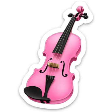 pink violin sticker