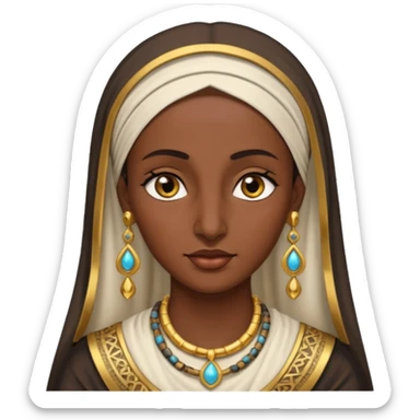 ancient arab woman with earrring sticker