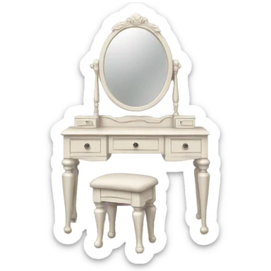 Vanity table with mirror  sticker