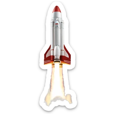 rocket launch sticker