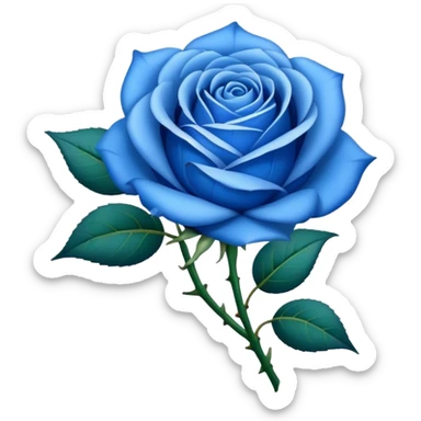 Blue rose sticker