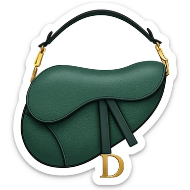 dark green dior saddle bag sticker