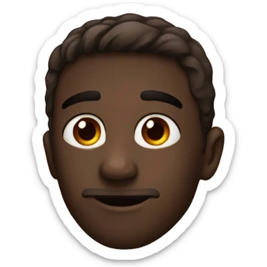 a little pomereinian with brown eyes and nose sticker