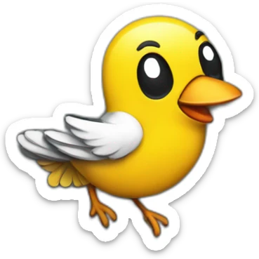 flappy bird but a slide instead sticker