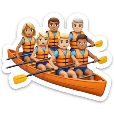 people rowing sticker