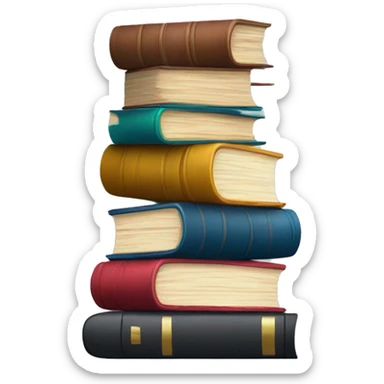 Books stacked on top of each other sticker