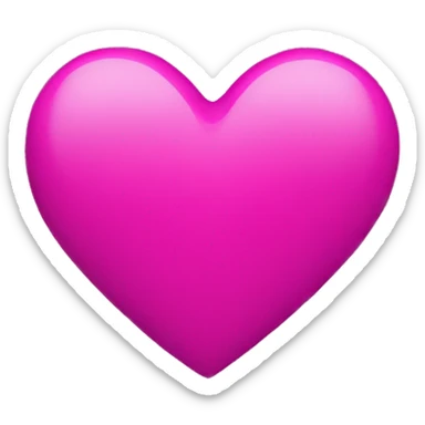 Magenta colored heart sticker