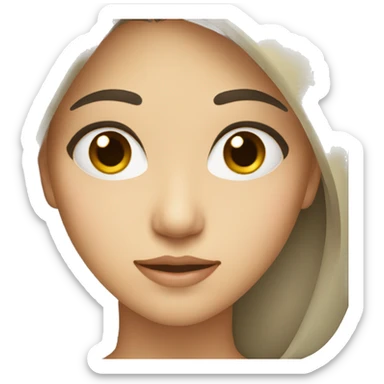 a asian woman with hazel eyes sticker