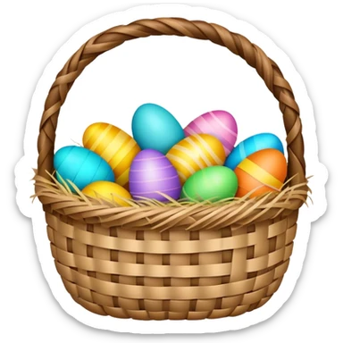 Elaborate Easter basket sticker