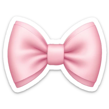 light pink bow on light pink bow sticker