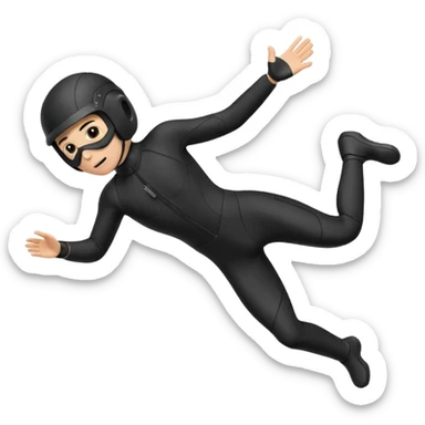 Kitermanc traje neopreno negro y casco negro, haciendo un down loop sticker