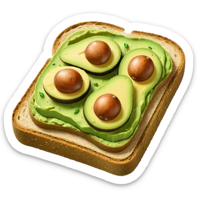 avocado toast no seed  sticker