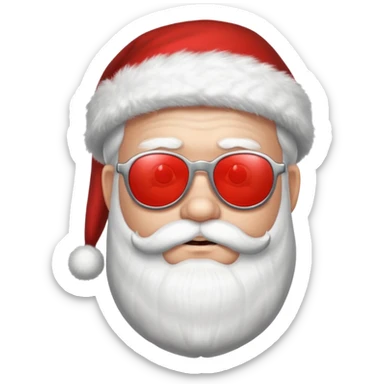 santa klaus with sunglasses sticker