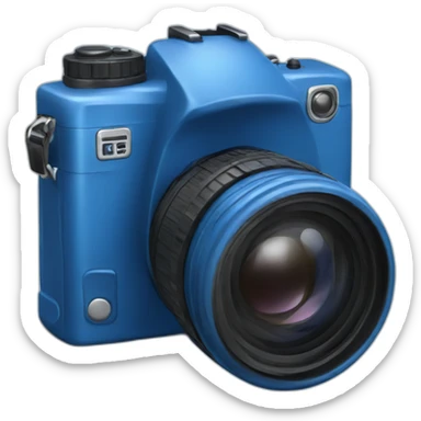 Blue camera sticker
