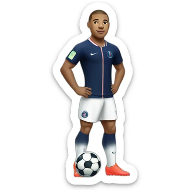 kylian mbappe, psg, buff, world cup, soccer sticker