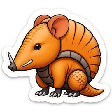 armadillos mean team logo  sticker