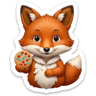 süßer Fuchs mit Keksen sticker