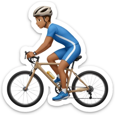 fietser die aan het fietsen is sticker