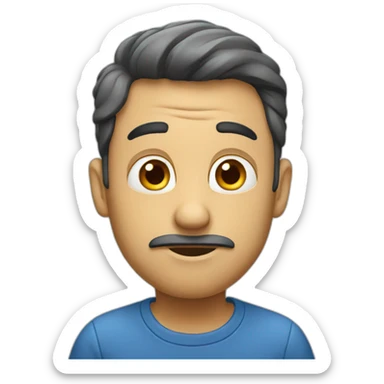 A guy Wondering something sticker