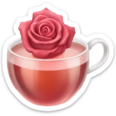 Hot rose tea sticker