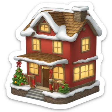 cristmas house sticker
