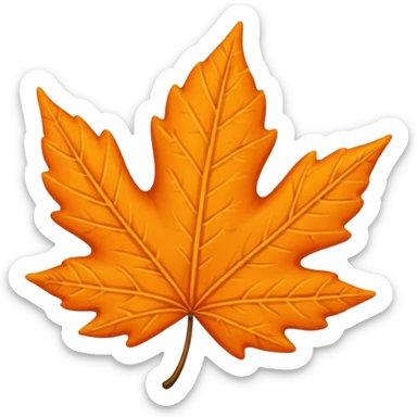 leaf orange sticker