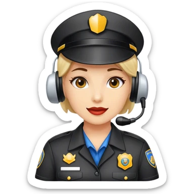 A female dispatcher  sticker