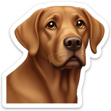 brown labrador dog sticker