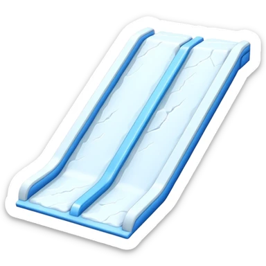 snow jump ramp from top view sticker