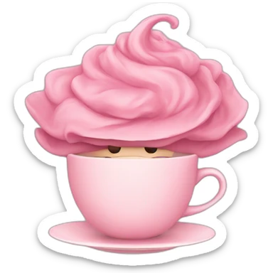 tea pink sticker