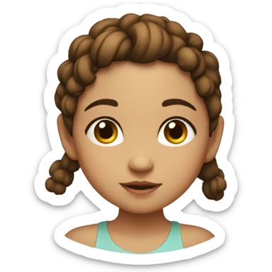 niña con pecas sticker