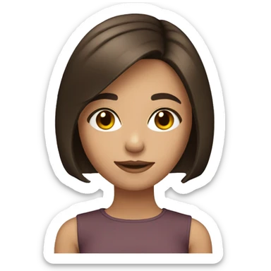 Girl brunette with bob sticker