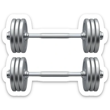 Silver barbell sticker
